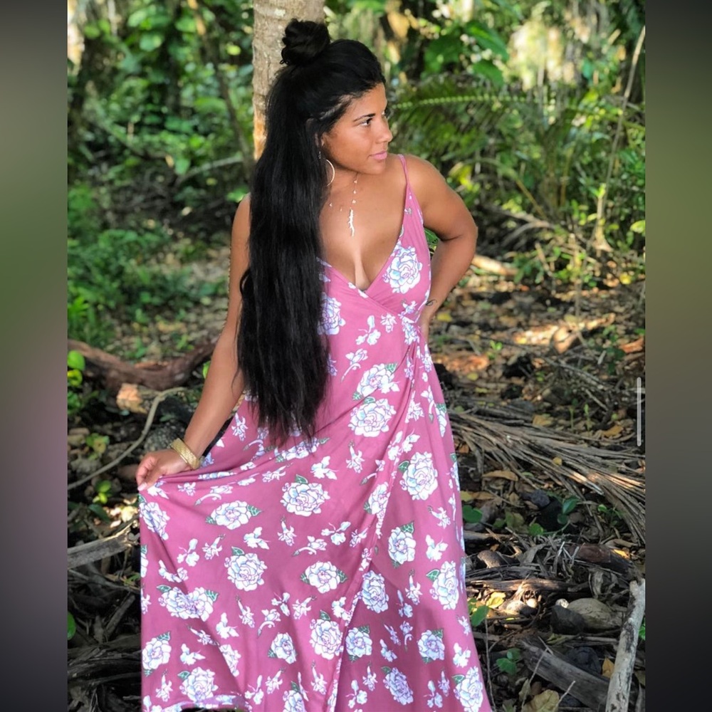 Alohiwai Ismitta Wrap Maxi Dress Desert Rose Medium